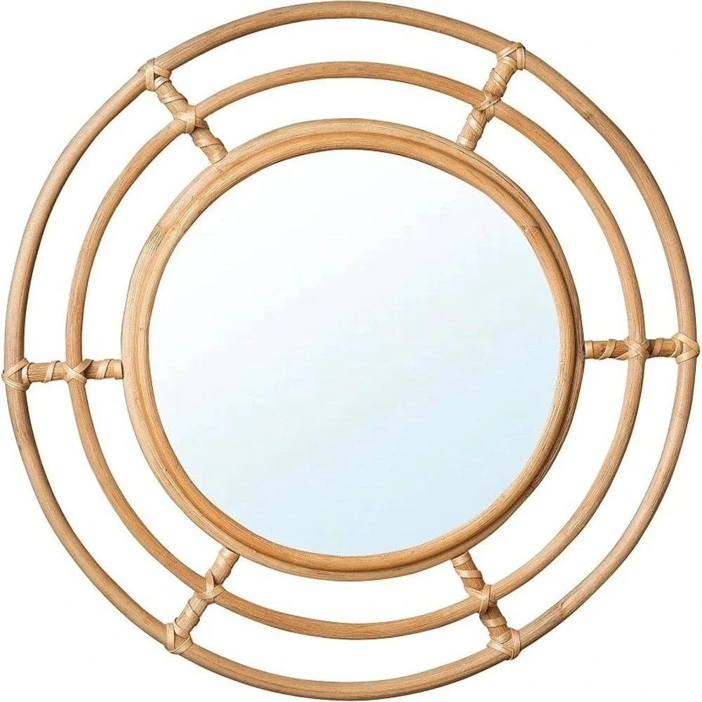 IKEA BUSKBO Mirror Rattan Wall Decor 16.5